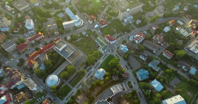 Truskavets, Lviv region. Ukraine, Aerial drone view