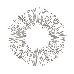 Retro  bursting rays design elements. Set of radial lines emblem. Design elements. Linear drawing. Vector retro logo illustration.