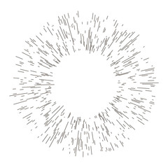 Retro  bursting rays design elements. Set of radial lines emblem. Design elements. Linear drawing. Vector retro logo illustration.