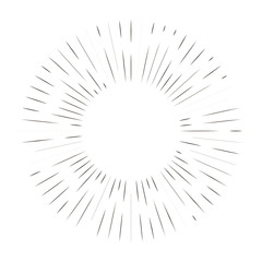 Obraz premium Vintage sunburst explosion lines.Fireworks black rays design element. Linear drawing vector. Linear radial burst