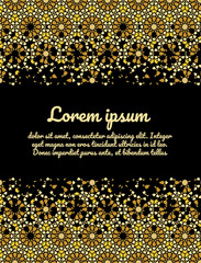 Colofrul vector template of card for invitation, celebration, save the date performed in arabic geometric tile breaking - Vector 