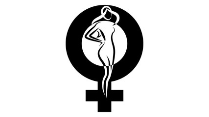 Woman icon. Gender logo vector design, woman logo