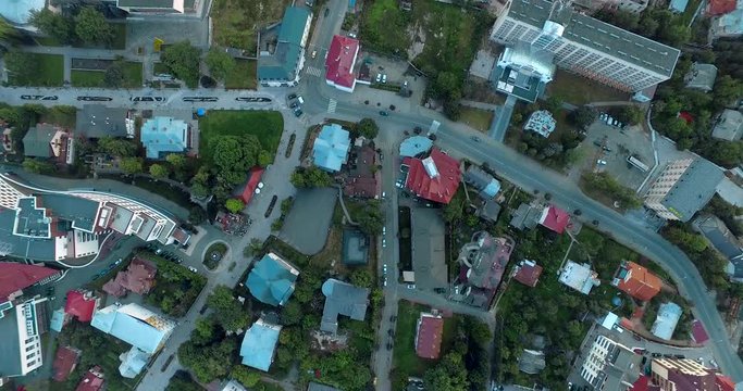 Truskavets, Lviv region. Ukraine, Aerial drone view