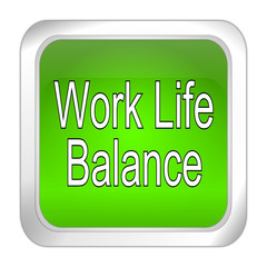 Work Life Balance button - 3D illustration
