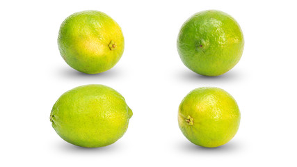 Green lime on a white background.