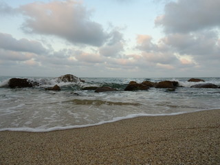 Sea Waves On a Rocky Coast