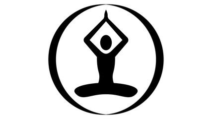 Yoga icon. Yoga logo vector design. Meditation logo, meditation icon