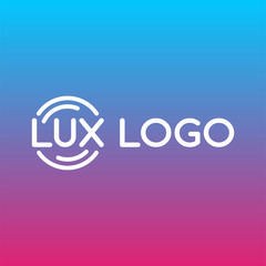 Lux company logo vector template. Vector logo design with the Lux initial letters on a colorful background.