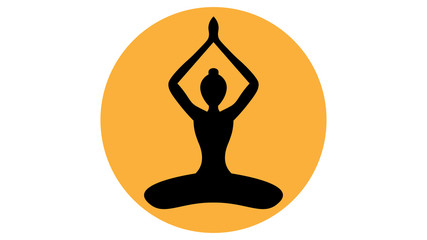 Yoga icon. Yoga logo vector design. Meditation logo, meditation icon