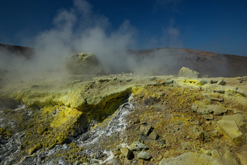Vulcano, Hauptkrater, Liparische Inseln, Sizilien, Italien, < english> Vulcano, Eolic Islands, Sicily, Italy