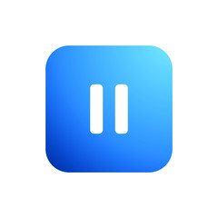 Modern Pause Icon Button Logo