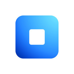 Fototapeta premium Modern Stop Icon Button Logo