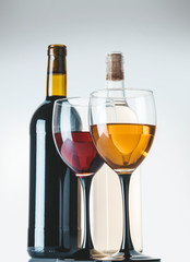 white and red wine