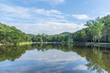 Fototapeta na wymiar Reservoir, Attractions in Saraburi Province