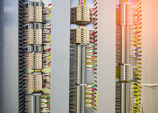 Wiring PLC  control net terminal connection,Synchronization,Generator Protection in the cabinet in coal power plants.