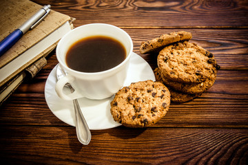 Coffee Break - Notepad and Pen along with coffee 