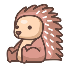 Porcupine LineColor illustration