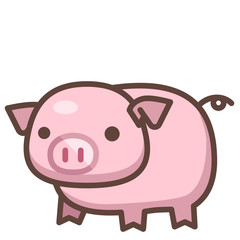 Pig LineColor illustration