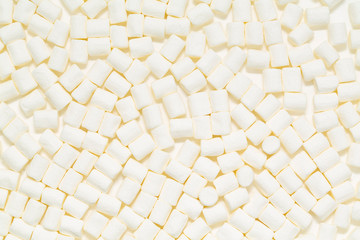 White marshmallows texture. Marshmallows food background. 