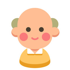 Obraz premium Grandfather flat illustration