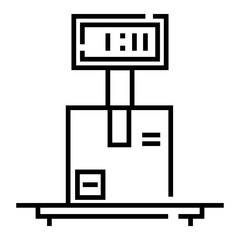 Weigh package Line illustration