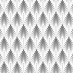 Vector pattern, repeating abstract décor grass in monochrome color. Vector clean for design, fabric, wallpaper, background. Pattern is on swathes panel.