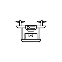 drone delivery. Signs and symbols can be used for web, logo, mobile app, UI, UX