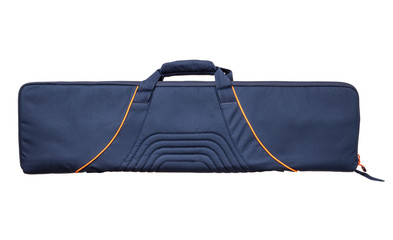 Blue soft case for guns isolated for white