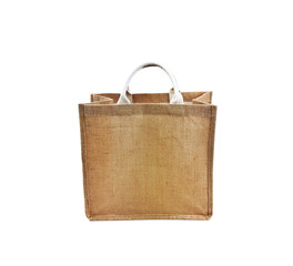 brown paper bag isolated on white background