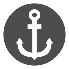 Anchor sign. Vector icon.