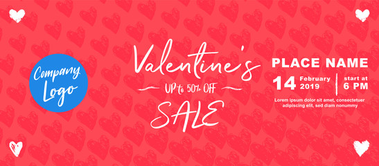 Valentines day concept banner background