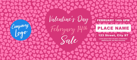 Valentines day concept banner background