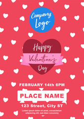 Valentines day concept banner background