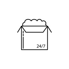 box parcel. Signs and symbols can be used for web, logo, mobile app, UI, UX