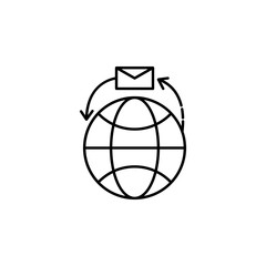 land letter shipping. Signs and symbols can be used for web, logo, mobile app, UI, UX