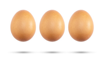 Eggs are white and brown