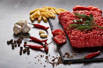 Fresh forcemeat from beef