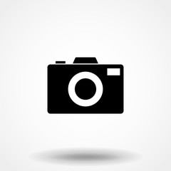 Camera Icon in trendy flat style isolated on grey background. Camera symbol for your web site design, logo, app, UI. Vector illustration, EPS10.