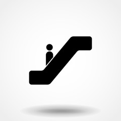 Escalator vector icon.