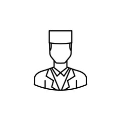 avatar doctor outline icon. Signs and symbols can be used for web logo mobile app UI UX