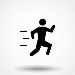 Fototapeta na wymiar Running man icon on white background