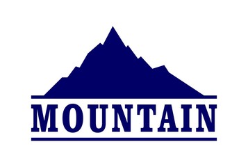 abstract mountain blue concept logo icon