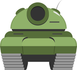 Tank front view icon. Tank vector illustration