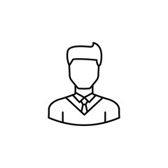 avatar businessman outline icon. Signs and symbols can be used for web logo mobile app UI UX