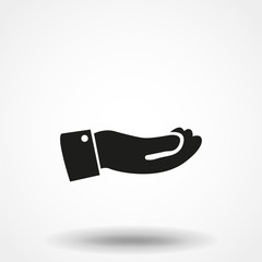 Hand icon vector, flat design best vector icon