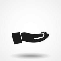 Hand icon vector, flat design best vector icon