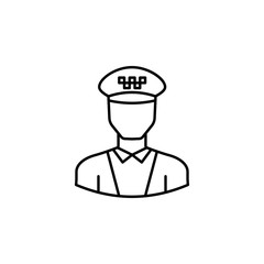 avatar taxi driver outline icon. Signs and symbols can be used for web logo mobile app UI UX