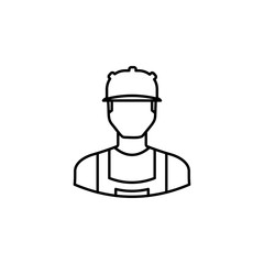 avatar builder outline icon. Signs and symbols can be used for web logo mobile app UI UX