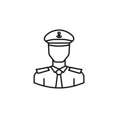 avatar captain outline icon. Signs and symbols can be used for web logo mobile app UI UX