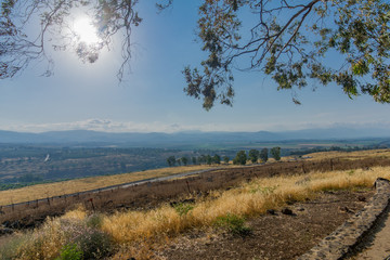 Fototapeta na wymiar View of the Hula Valley and upper Galilee